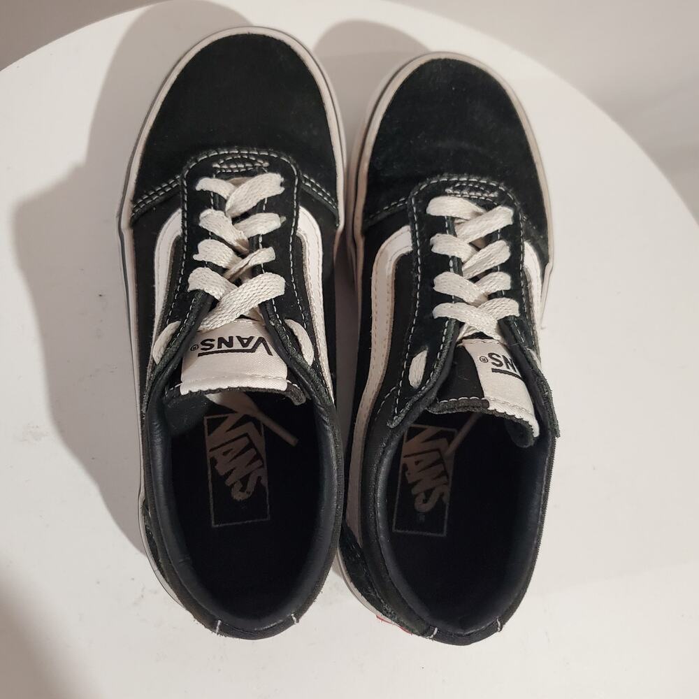 Vans Off the Wall Old Skool Suede Low Top Sk8 Sneakers Youth Size 13 Black Shoes - Picture 7 of 10